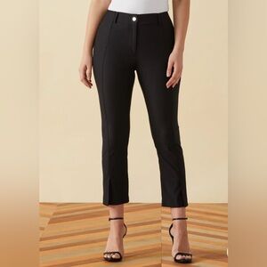 NWOT Rafaella Black “The Crop” High Rise With Ankle Vents Cropped Pants - S 14